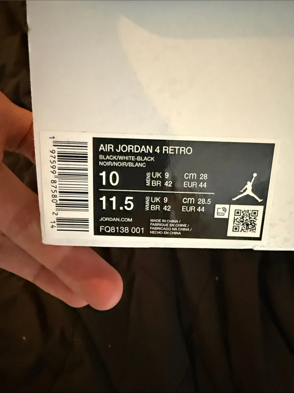 Jordan Men's Black and White Suede Sneakers